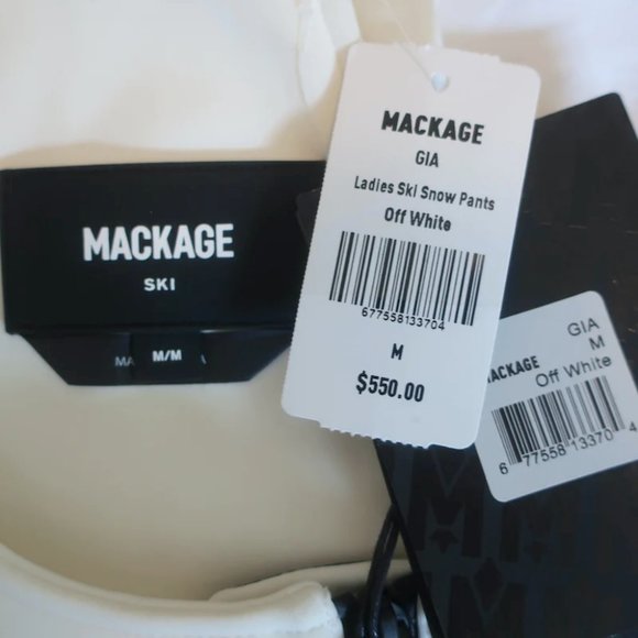 Mackage Gia Salopette Ski Pants Off-White Size Medium NEW - Picture 8 of 11
